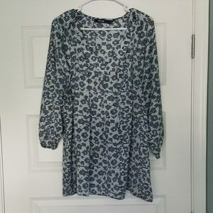 3/4 Sleeve Popover Blouse
